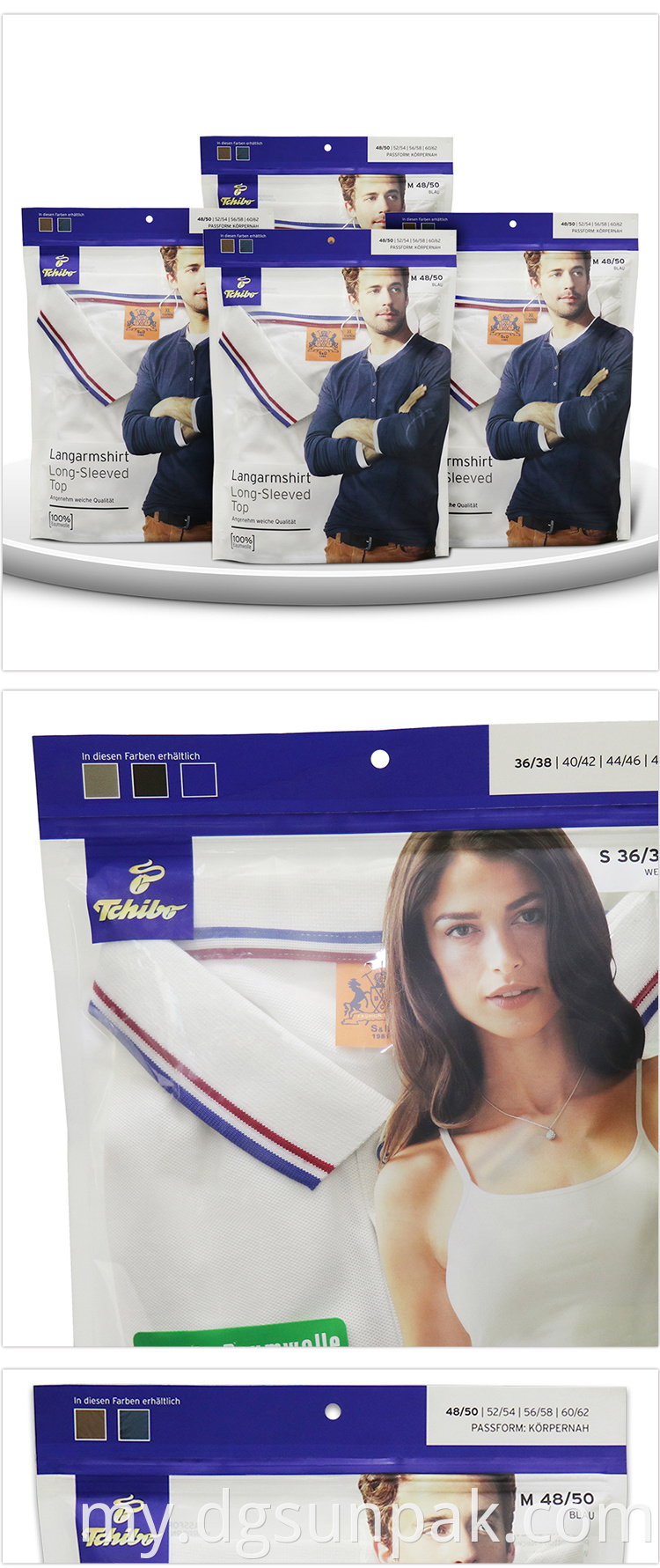 ယောက်ျား၏အတွင်းခံထုပ်ပိုးအိတ်ဇစ် Self Secon-Seal-Seal-Seal-Sealing The Section The Section Sealing Searing Bag အဝတ်အထည်များ Socks Socks Shad Packaging Bag